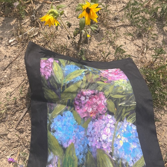 Handpainted eco friendly shoppers tote - Picture 6 of 7